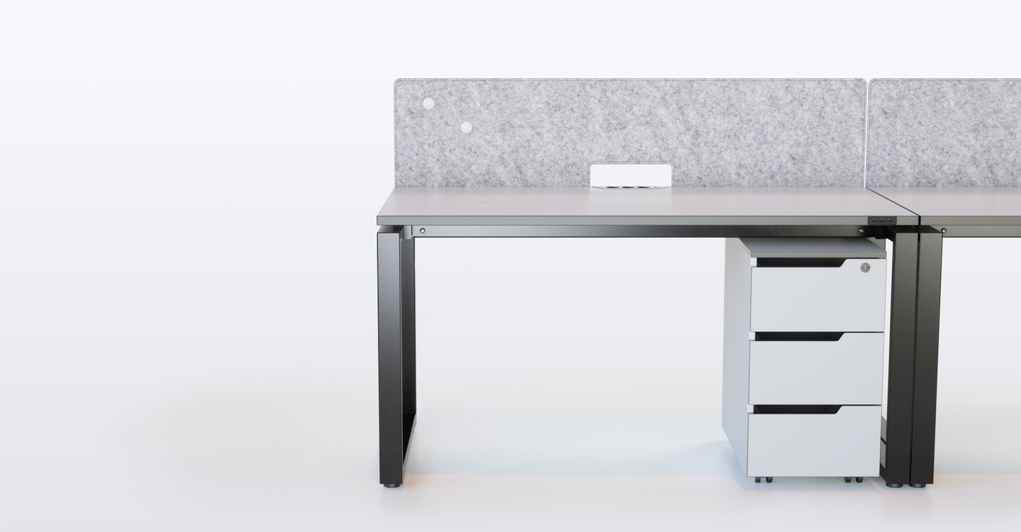 Smart Office rectangular desk with a chipboard top